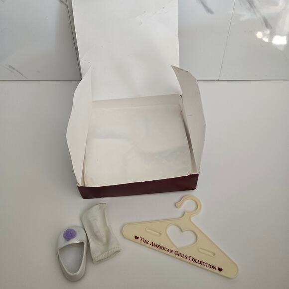 American Girl Nellie's Pajamas Box, Hanger, Replacement White Shoe and Sock - Picture 1 of 6